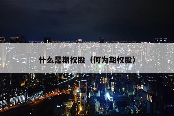 什么是期权股（何为期权股）