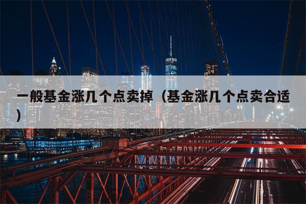 一般基金涨几个点卖掉（基金涨几个点卖合适）