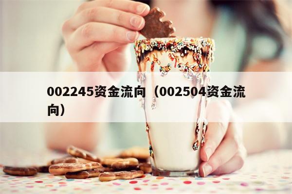 002245资金流向（002504资金流向）