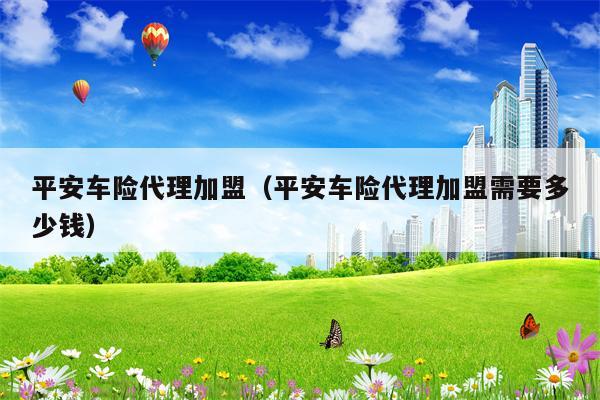 平安车险代理加盟（平安车险代理加盟需要多少钱）