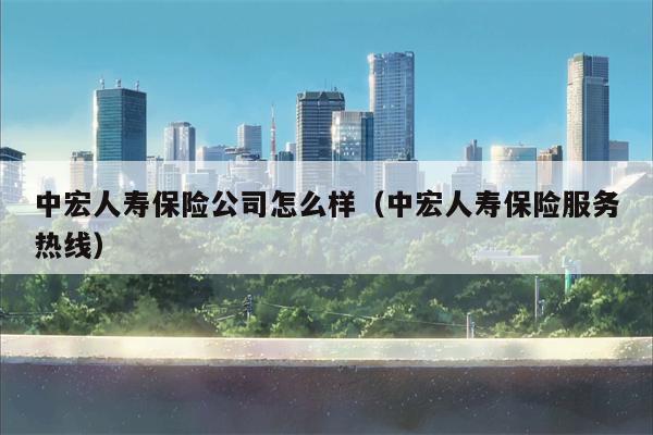 中宏人寿保险公司怎么样（中宏人寿保险服务热线）