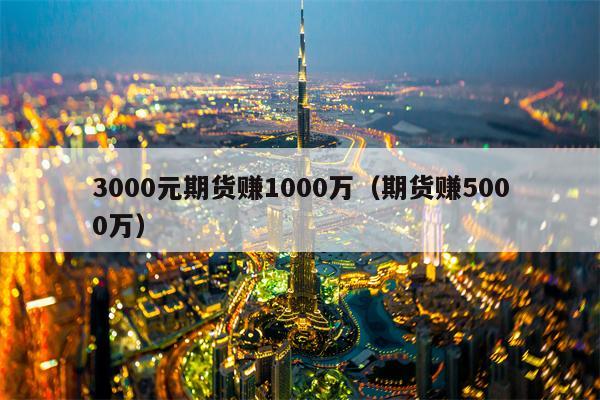 3000元期货赚1000万（期货赚5000万）