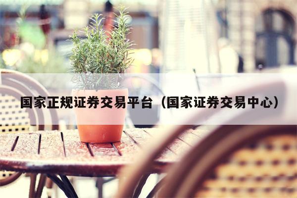 国家正规证券交易平台（国家证券交易中心）