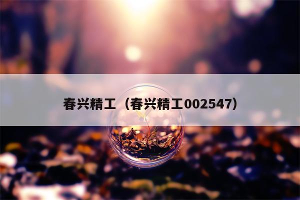 春兴精工（春兴精工002547）