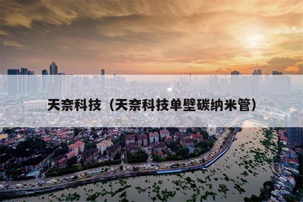 天奈科技（天奈科技单壁碳纳米管）