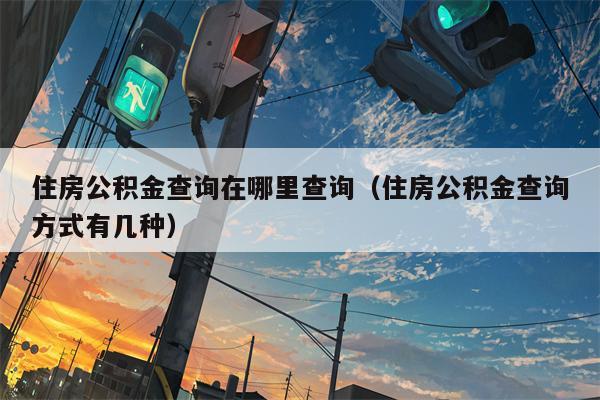 住房公积金查询在哪里查询（住房公积金查询方式有几种）