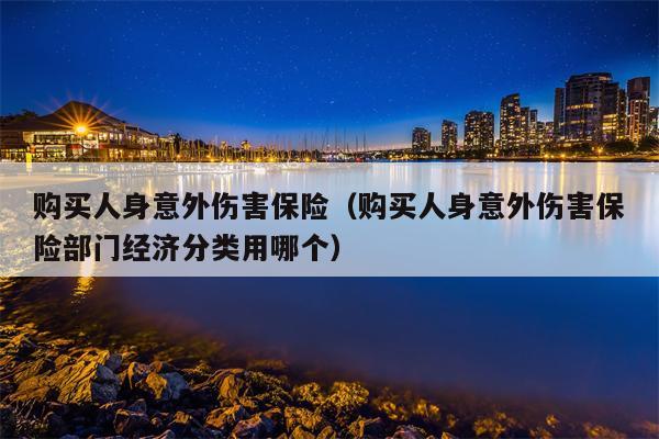 购买人身意外伤害保险（购买人身意外伤害保险部门经济分类用哪个）