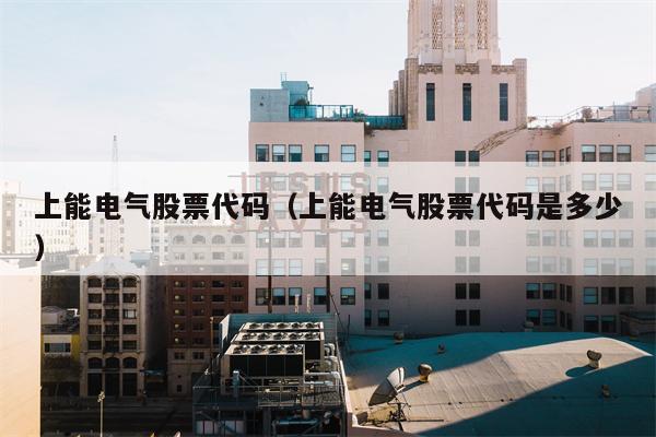 上能电气股票代码（上能电气股票代码是多少）