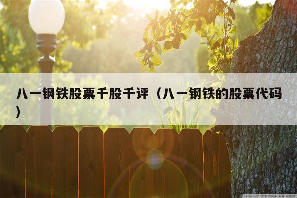 八一钢铁股票千股千评（八一钢铁的股票代码）