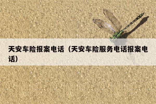 天安车险报案电话（天安车险服务电话报案电话）