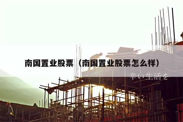南国置业股票（南国置业股票怎么样）