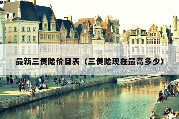 最新三责险价目表（三责险现在最高多少）