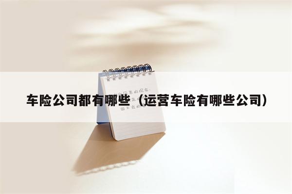 车险公司都有哪些（运营车险有哪些公司）