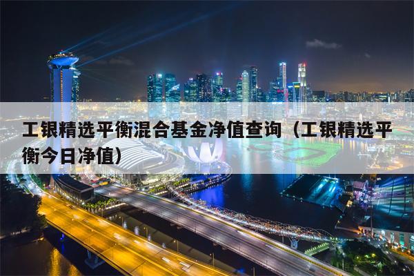 工银精选平衡混合基金净值查询（工银精选平衡今日净值）