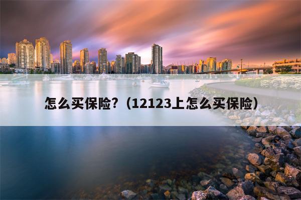 怎么买保险?（12123上怎么买保险）