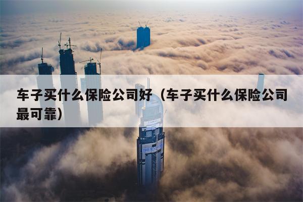 车子买什么保险公司好（车子买什么保险公司最可靠）