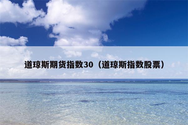 道琼斯期货指数30（道琼斯指数股票）