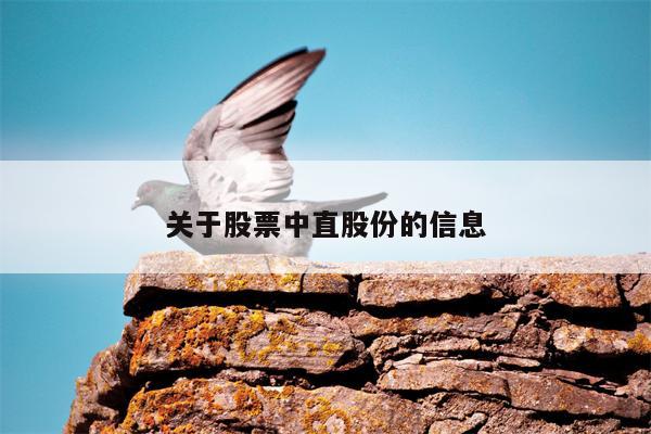 关于股票中直股份的信息