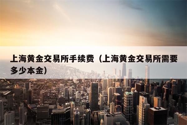 上海黄金交易所手续费（上海黄金交易所需要多少本金）