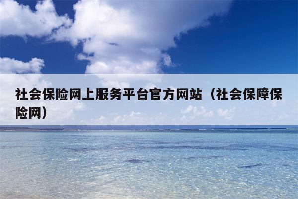 社会保险网上服务平台官方网站（社会保障保险网）