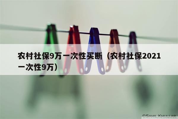 农村社保9万一次性买断（农村社保2021一次性9万）