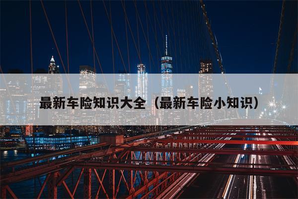 最新车险知识大全（最新车险小知识）
