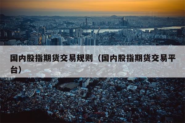 国内股指期货交易规则（国内股指期货交易平台）