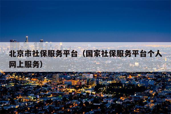 北京市社保服务平台（国家社保服务平台个人网上服务）