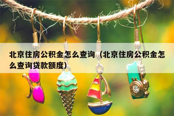北京住房公积金怎么查询（北京住房公积金怎么查询贷款额度）