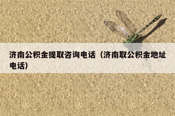 济南公积金提取咨询电话（济南取公积金地址电话）