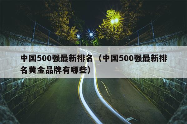 中国500强最新排名（中国500强最新排名黄金品牌有哪些）