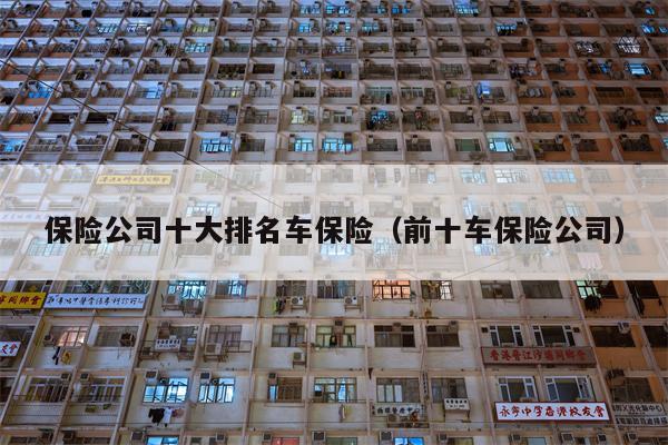 保险公司十大排名车保险（前十车保险公司）
