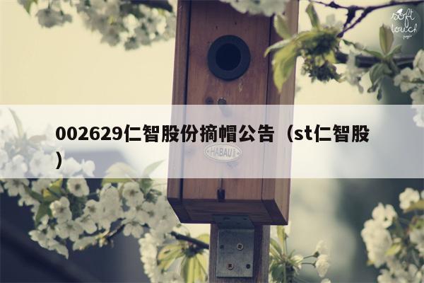 002629仁智股份摘帽公告（st仁智股）