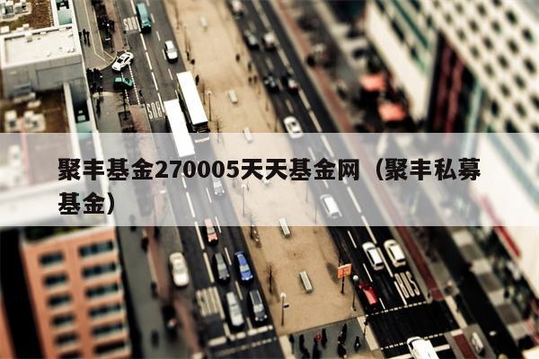聚丰基金270005天天基金网（聚丰私募基金）