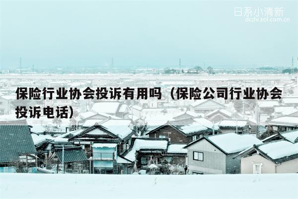 保险行业协会投诉有用吗（保险公司行业协会投诉电话）