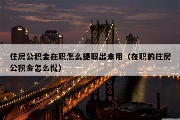 住房公积金在职怎么提取出来用（在职的住房公积金怎么提）