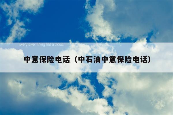 中意保险电话（中石油中意保险电话）