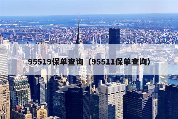 95519保单查询（95511保单查询）