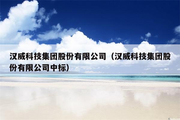 汉威科技集团股份有限公司（汉威科技集团股份有限公司中标）