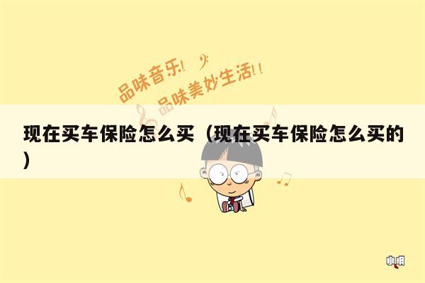 现在买车保险怎么买（现在买车保险怎么买的）