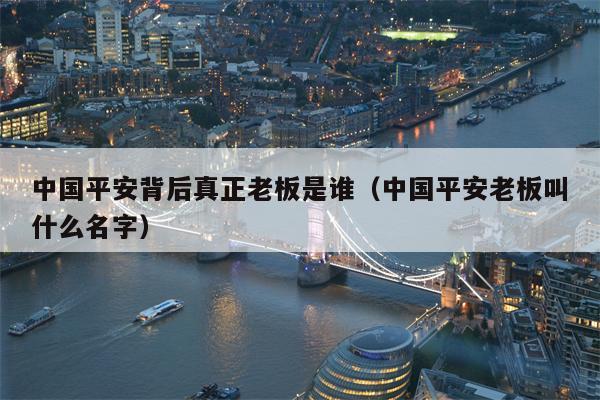 中国平安背后真正老板是谁（中国平安老板叫什么名字）