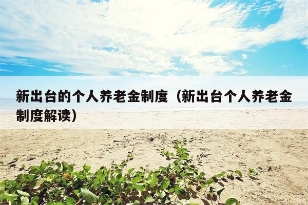 新出台的个人养老金制度（新出台个人养老金制度解读）