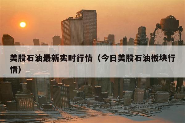 美股石油最新实时行情（今日美股石油板块行情）