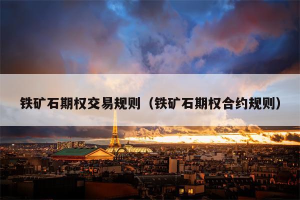 铁矿石期权交易规则（铁矿石期权合约规则）