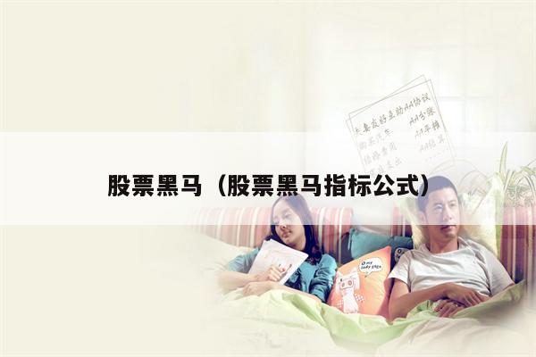 股票黑马（股票黑马指标公式）