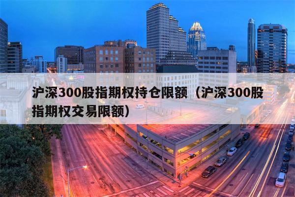 沪深300股指期权持仓限额（沪深300股指期权交易限额）
