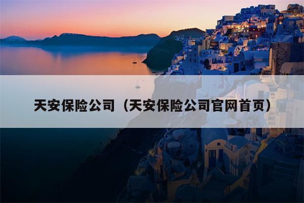 天安保险公司（天安保险公司官网首页）