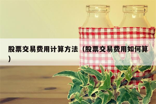 股票交易费用计算方法（股票交易费用如何算）