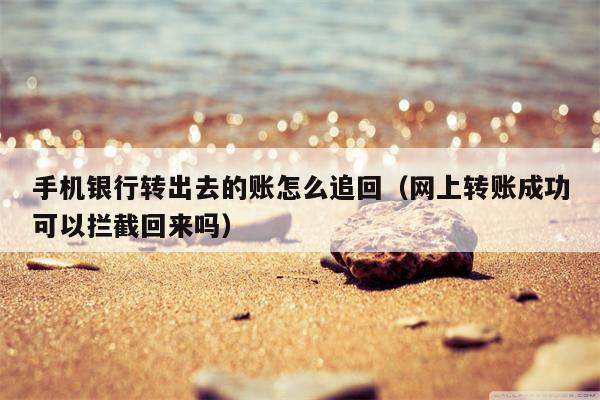 手机银行转出去的账怎么追回（网上转账成功可以拦截回来吗）