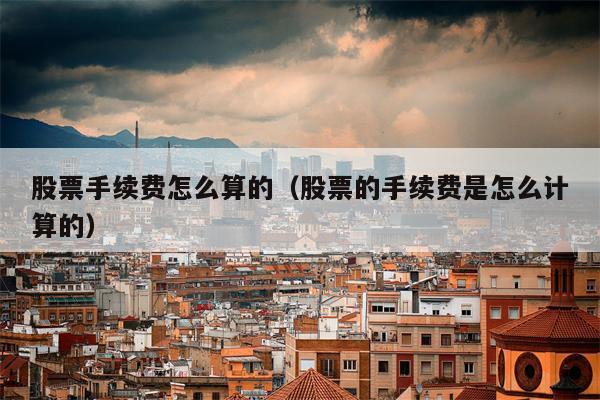 股票手续费怎么算的（股票的手续费是怎么计算的）
